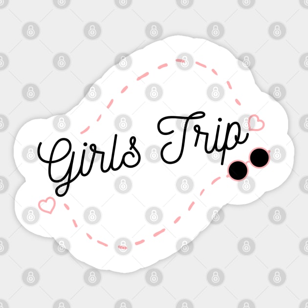 Girls Trip. Summer Vacation Fun. Sticker by That Cheeky Tee